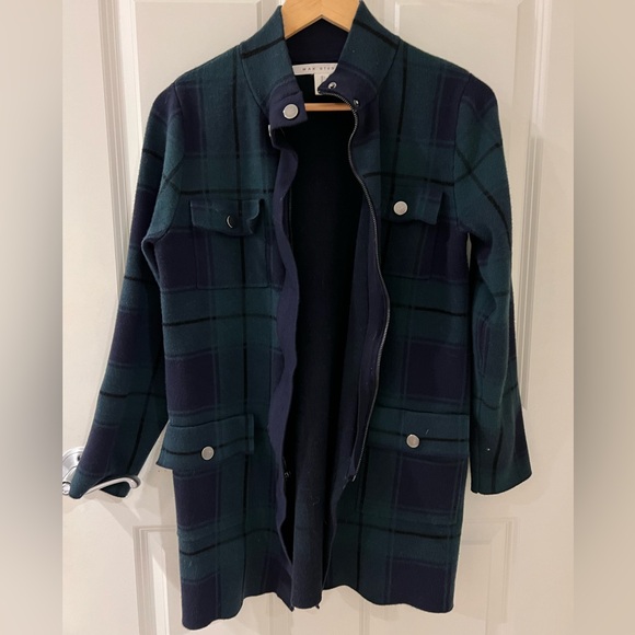 Max Studio, Tartan Plaid Jacket, Size Large, Zips & buttons, has pockets - Picture 7 of 7